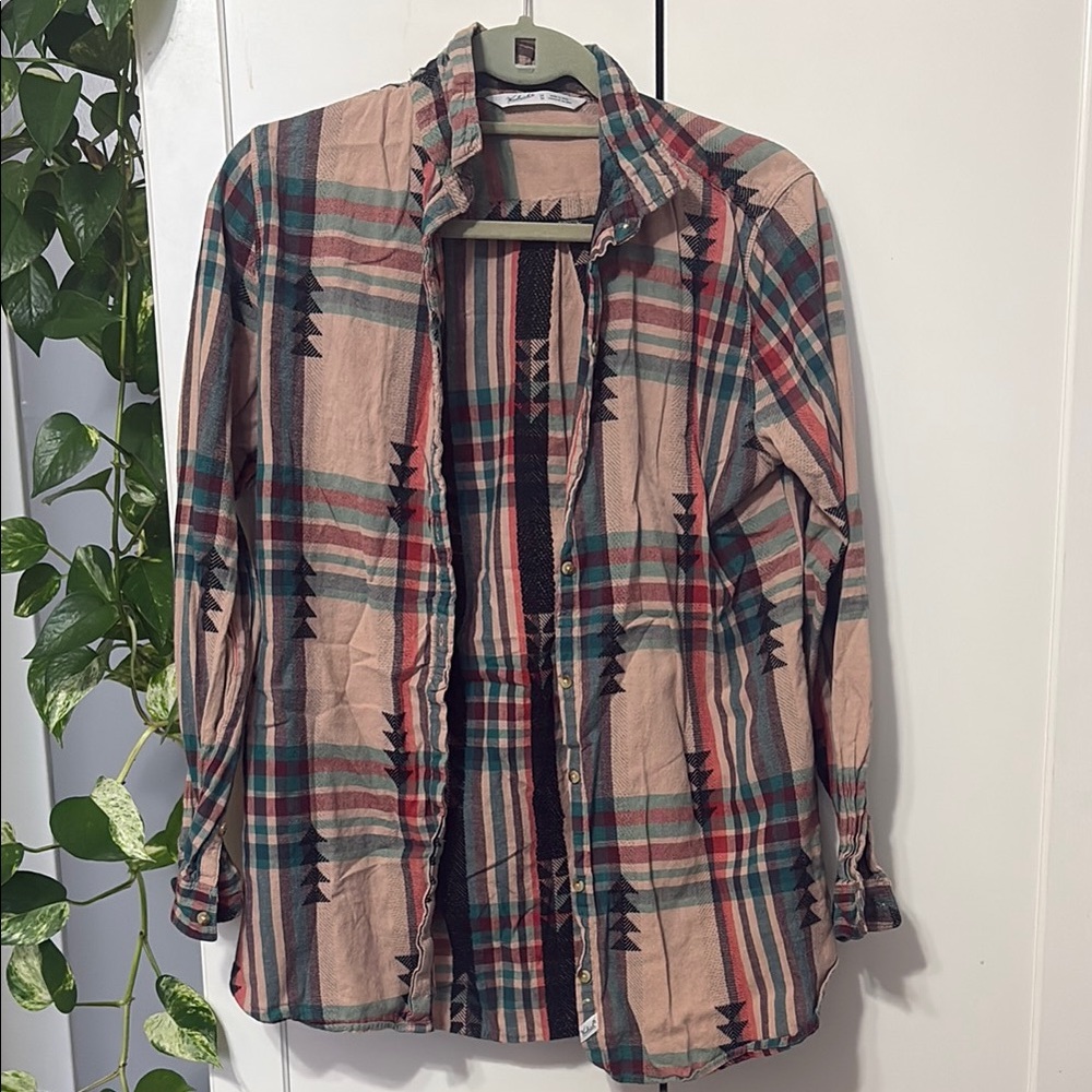 Woolrich Plaid Button-Down Shirt in Red and Green